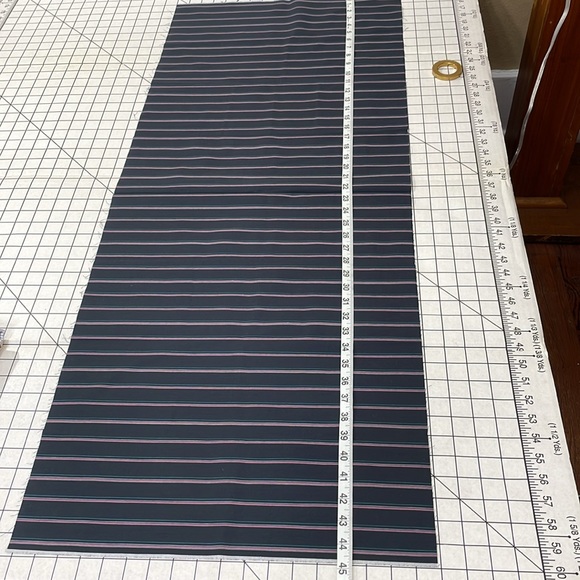 Vintage fabric remnants, blue/white check, black/peach stripe, peach stripe - Picture 13 of 14